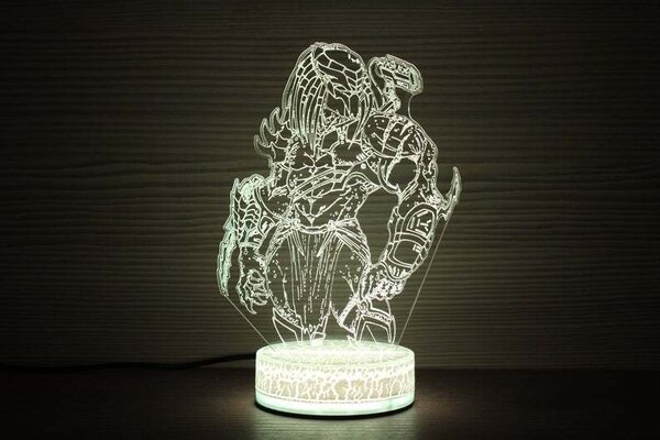 Beling 3D lampa, Predator , 7 farebná DF52X