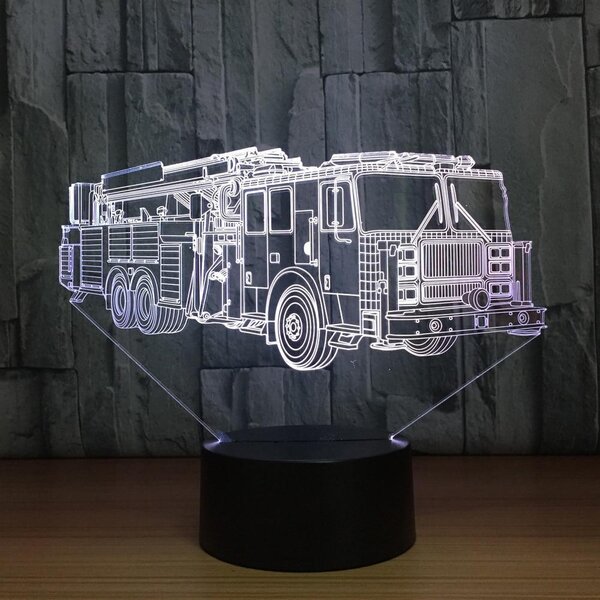 Beling 3D lampa,Hasičské auto 2, 7 farebná HG5Q