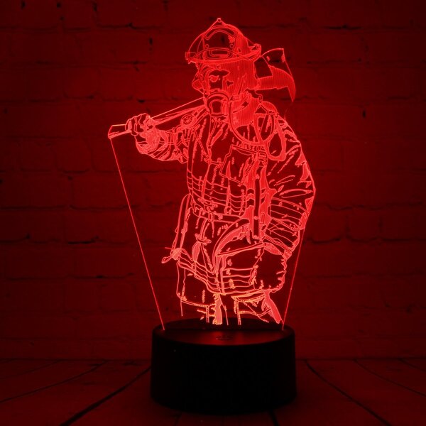 Beling 3D lampa,Požiarnik , 7 farebná HG56Q