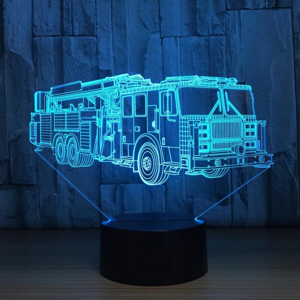 Beling 3D lampa,Hasičské auto 2, 7 farebná HG5Q