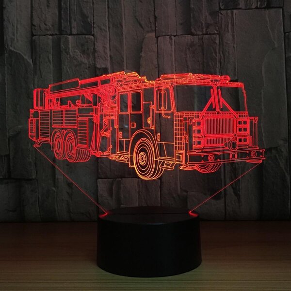 Beling 3D lampa,Hasičské auto 2, 7 farebná HG5Q