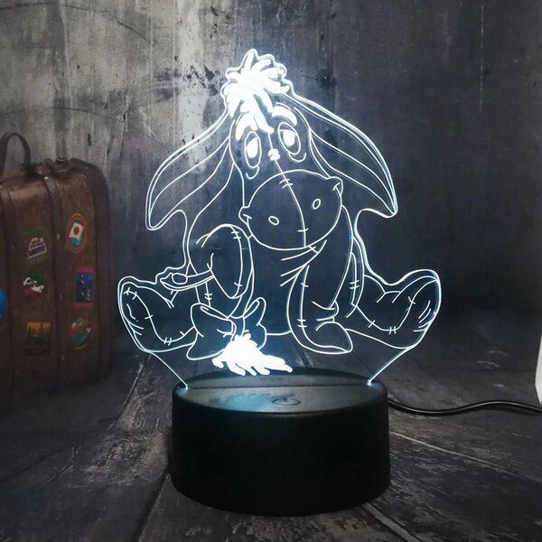 Beling 3D lampa,Eeyore, 7 Farebná RQ3QS