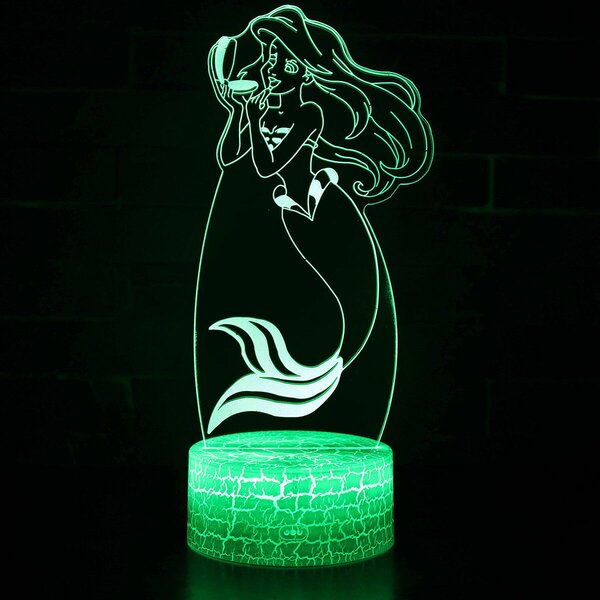 Beling 3D lampa, Ariel – The Little Mermaid , 7 Farebná RL8D