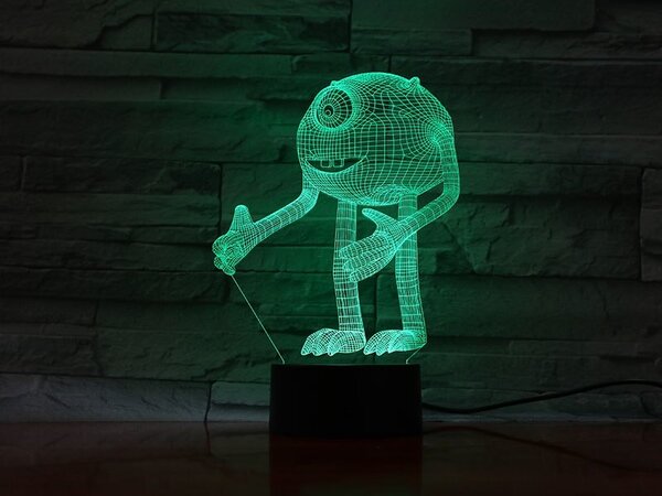 Beling 3D lampa,Monsters Inc 7 Farebná RELO5
