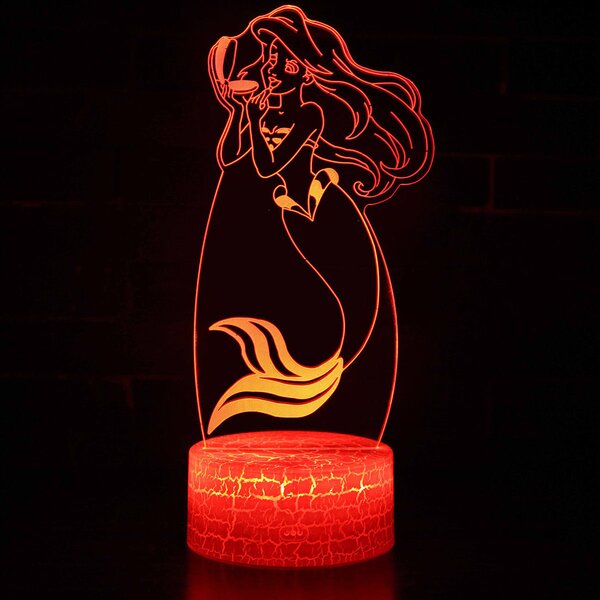 Beling 3D lampa, Ariel – The Little Mermaid , 7 Farebná RL8D