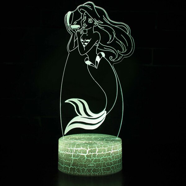 Beling 3D lampa, Ariel – The Little Mermaid , 7 Farebná RL8D