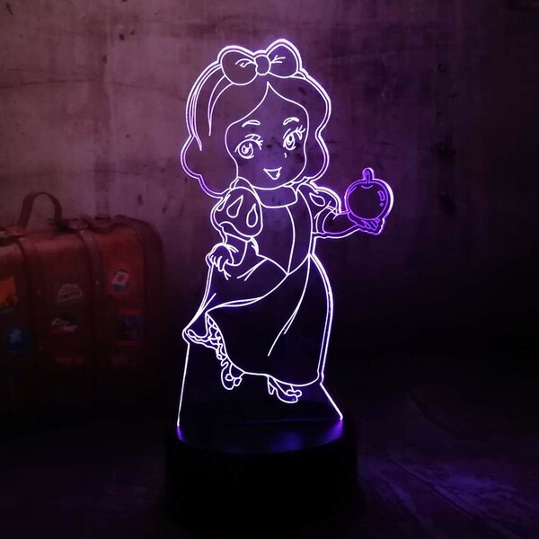 Beling 3D lampa Snehulienka, 7 Farebná FGO88