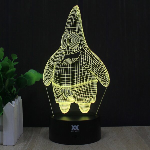 Beling 3D lampa Patrick Star, 7 Farebná QSX8FD