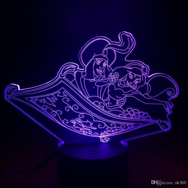 Beling 3D lampa Aladin, 7 Farebná FGO8L8