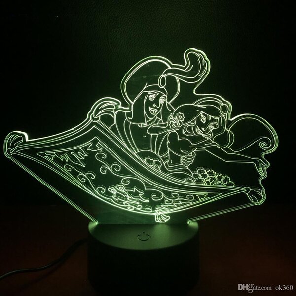 Beling 3D lampa Aladin, 7 Farebná FGO8L8