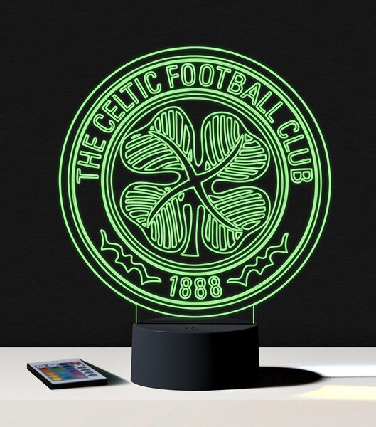 Beling 3D lampa, Celtic FC, futbalový darček,16 farebná S8862WL