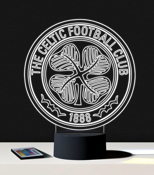 Beling 3D lampa, Celtic FC, futbalový darček,16 farebná S8862WL