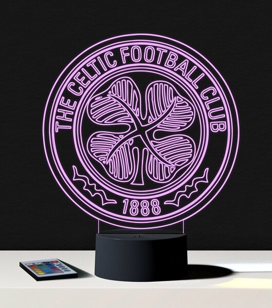 Beling 3D lampa, Celtic FC, futbalový darček,16 farebná S8862WL