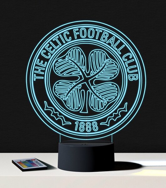 Beling 3D lampa, Celtic FC, futbalový darček,16 farebná S8862WL