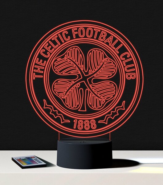 Beling 3D lampa, Celtic FC, futbalový darček,16 farebná S8862WL