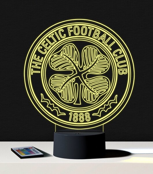 Beling 3D lampa, Celtic FC, futbalový darček,16 farebná S8862WL