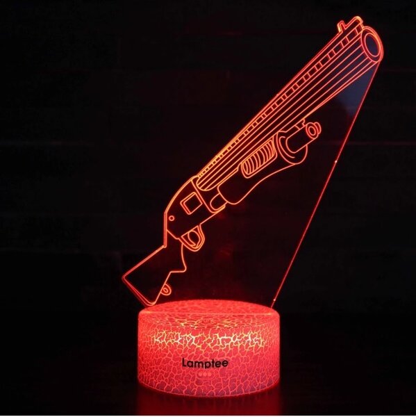 Beling 3D lampa, Fortnite brokovnica, 7 farebná L3DDEW54
