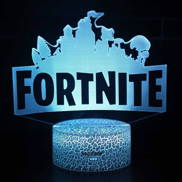 Beling 3D lampa, Fortnite logo, 7 farebná L341D
