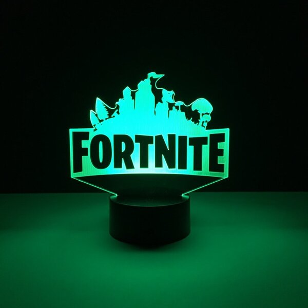 Beling 3D lampa, Fortnite logo, 7 farebná L341D