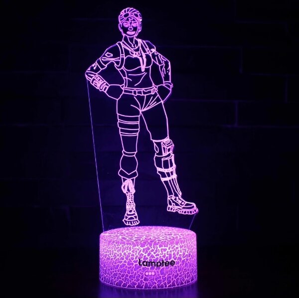 Beling 3D lampa, Fortnite Ghoul, 7 farebná L3DDWS4