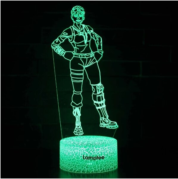 Beling 3D lampa, Fortnite Ghoul, 7 farebná L3DDWS4