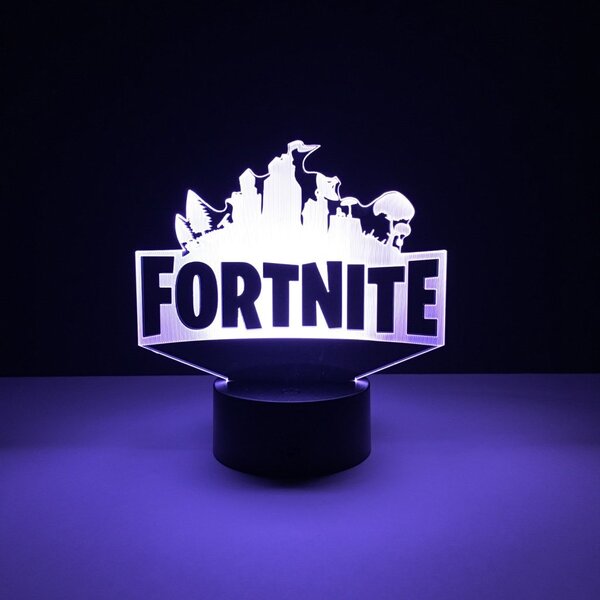 Beling 3D lampa, Fortnite logo, 7 farebná L341D