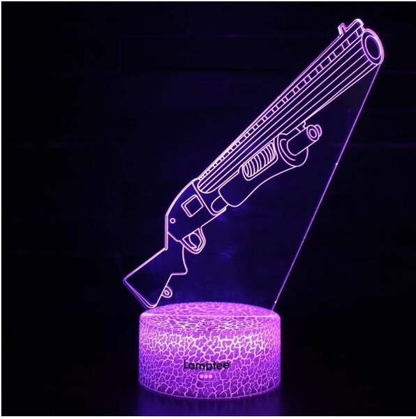 Beling 3D lampa, Fortnite brokovnica, 7 farebná L3DDEW54