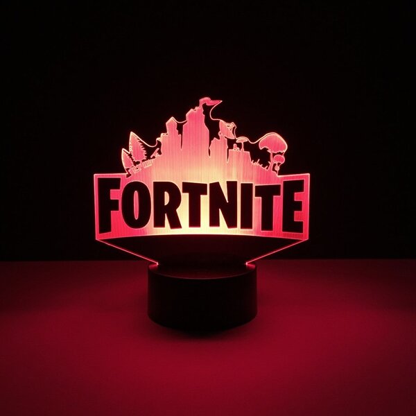 Beling 3D lampa, Fortnite logo, 7 farebná L341D