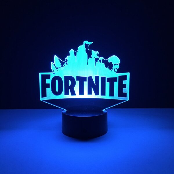Beling 3D lampa, Fortnite logo, 7 farebná L341D
