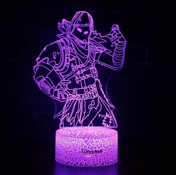 Beling 3D lampa, Fortnite Raven, 7 farebná 88RFD5