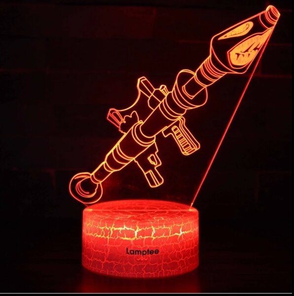 Beling 3D lampa, Fortnite raketomet, 7 farebná L3FQW54