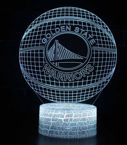 Beling 3D lampa,NBA Golden State Warrirors , 16 farebná QX2