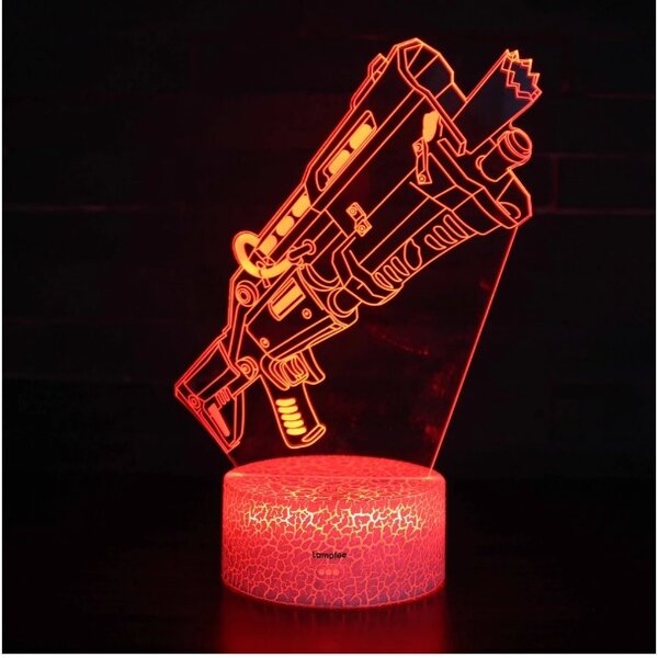 Beling 3D lampa, Fortnite Taktická brokovnica 7 farebná L3DKKJC4