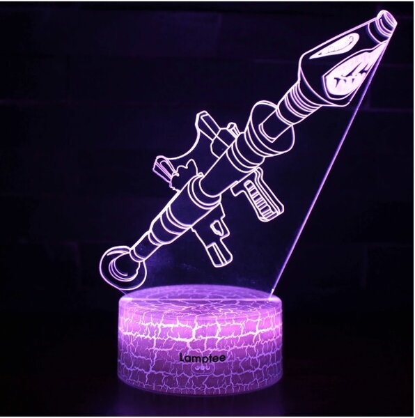 Beling 3D lampa, Fortnite raketomet, 7 farebná L3FQW54