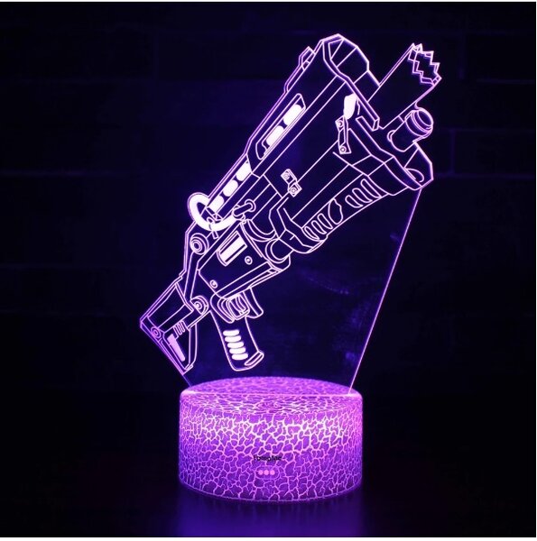 Beling 3D lampa, Fortnite Taktická brokovnica 7 farebná L3DKKJC4