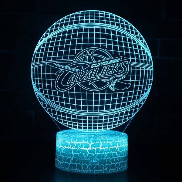 Beling 3D lampa,NBA Cleveland Cavaliers , 16 farebná QX1