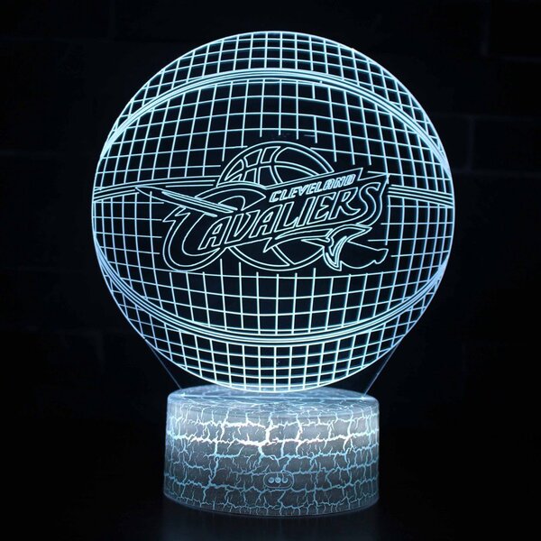 Beling 3D lampa,NBA Cleveland Cavaliers , 16 farebná QX1