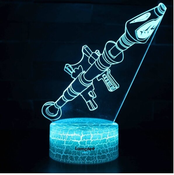 Beling 3D lampa, Fortnite raketomet, 7 farebná L3FQW54