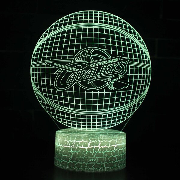 Beling 3D lampa,NBA Cleveland Cavaliers , 16 farebná QX1