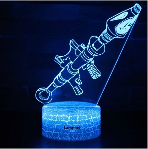 Beling 3D lampa, Fortnite raketomet, 7 farebná L3FQW54