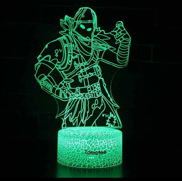 Beling 3D lampa, Fortnite Raven, 7 farebná 88RFD5