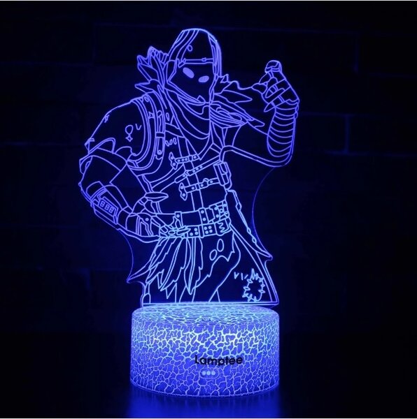 Beling 3D lampa, Fortnite Raven, 7 farebná 88RFD5