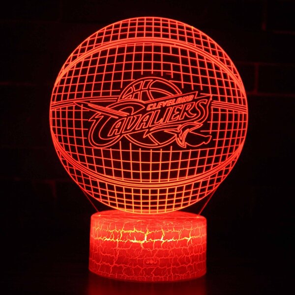 Beling 3D lampa,NBA Cleveland Cavaliers , 16 farebná QX1