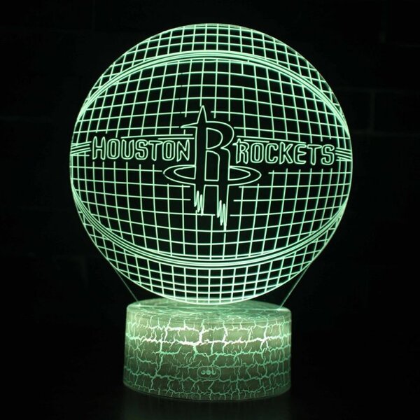 Beling 3D lampa,NBA Houston Rockets , 16 farebná QX3