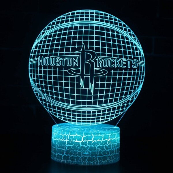 Beling 3D lampa,NBA Houston Rockets , 16 farebná QX3