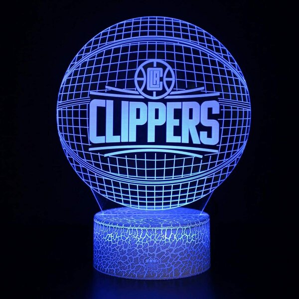 Beling 3D lampa,NBA L.A. Clippers, 16 farebná QX6