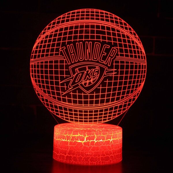 Beling 3D lampa,NBA Oklahoma City Thunder , 16 farebná QX5