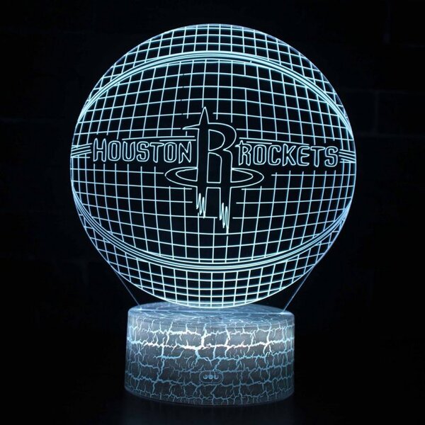 Beling 3D lampa,NBA Houston Rockets , 16 farebná QX3