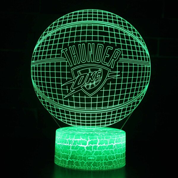 Beling 3D lampa,NBA Oklahoma City Thunder , 16 farebná QX5