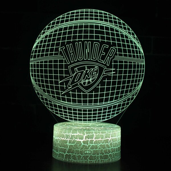 Beling 3D lampa,NBA Oklahoma City Thunder , 16 farebná QX5